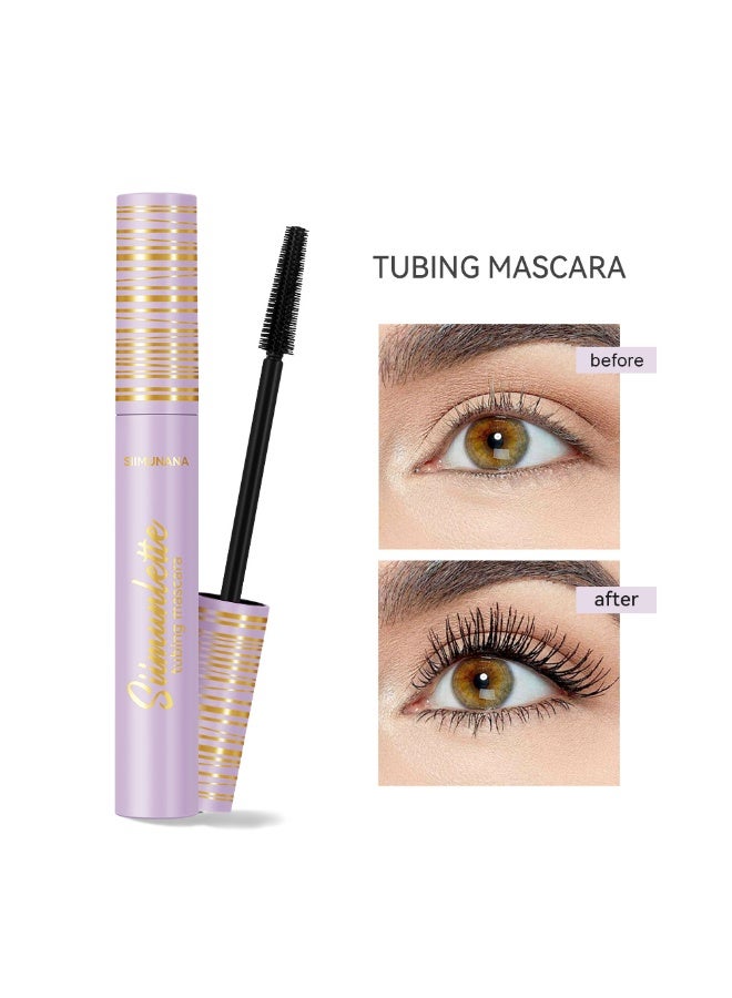 siimunana Lengthening & Tubing Mascara – Jet Black, 8 mL | Smudge-Proof Tubing Formula, Extreme Length & Definition, Lightweight Long-Wear - Image 1